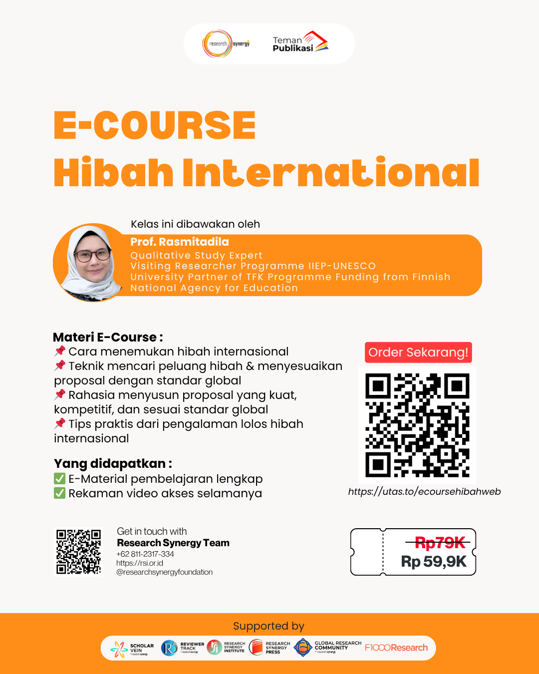 E-Course Dari Lokal ke Global: Meningkatkan Peluang Riset Melalui Hibah Penelitian Internasional