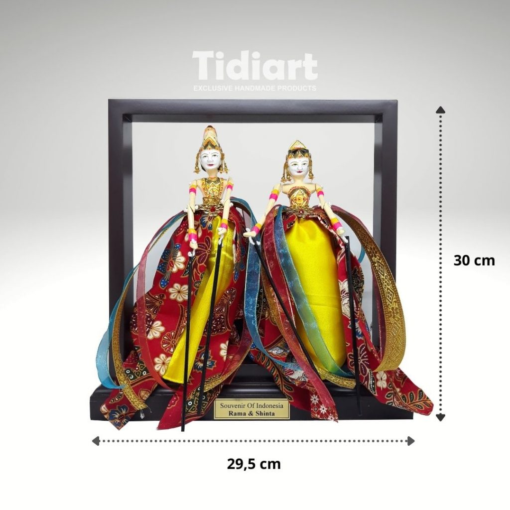 Souvenir Wayang Golek Eksklusif Frame Mahoni