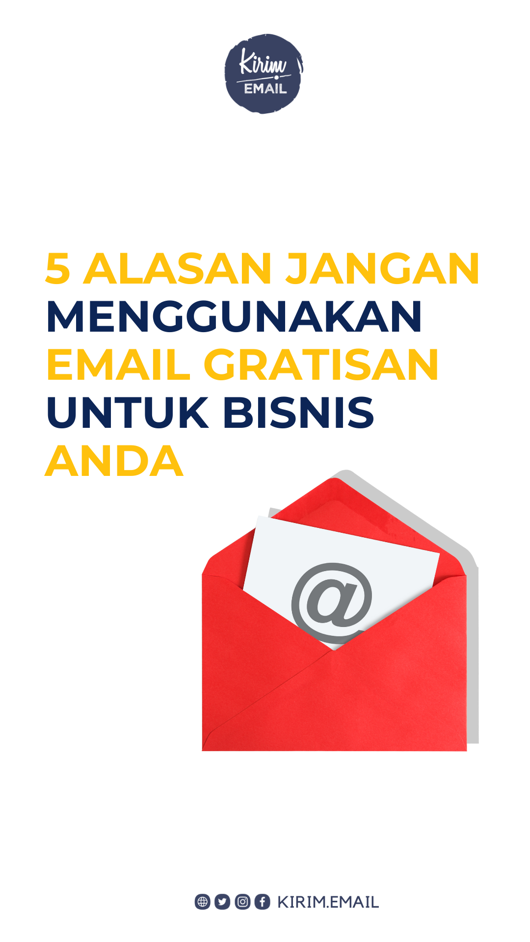 5 Alasan Jangan Menggunakan Email Gratisan Untuk Bisnis Anda