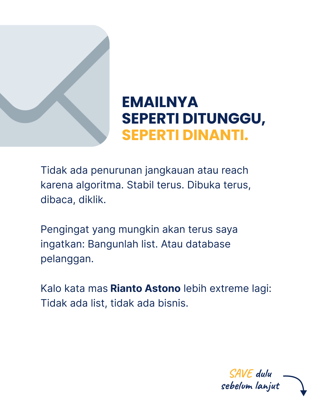 Waktu Yang Tepat Membangun List