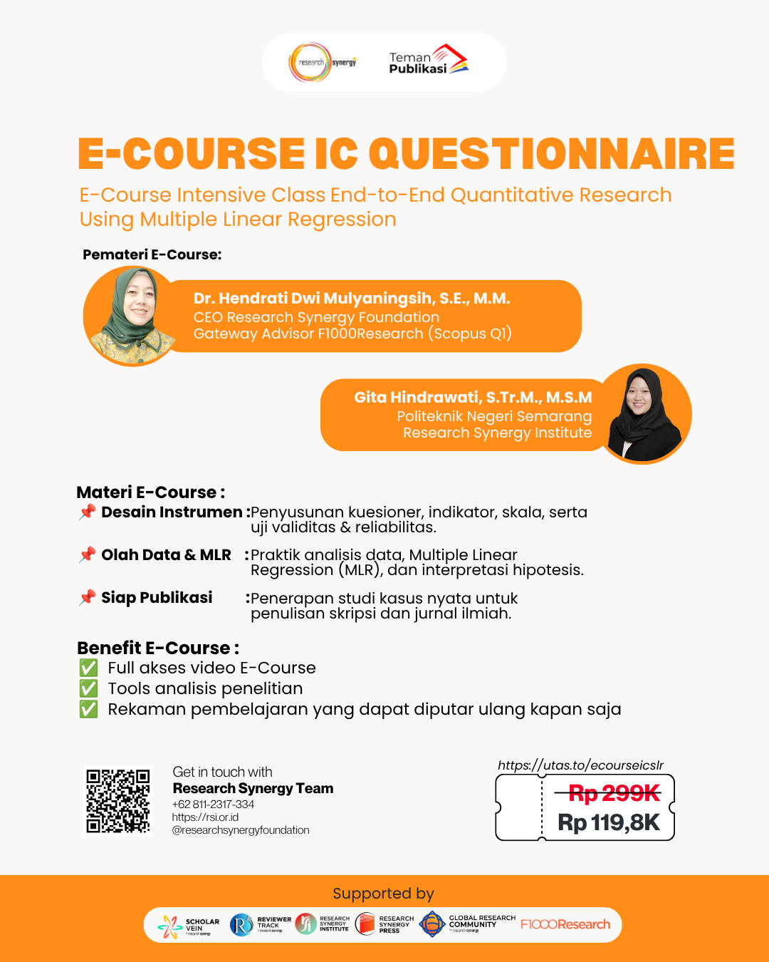 E-Course Intensive Class End-to-End Quantitative Research Using Multiple Linear Regression