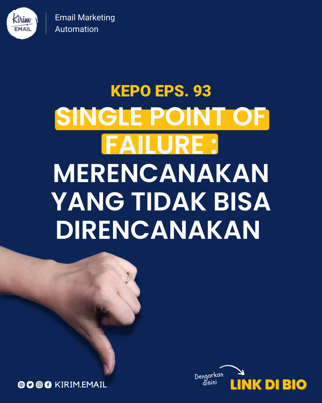 KEPO 93 - Single Point Of Failure : Merencanakan Yang Tidak Bisa Direncanakan