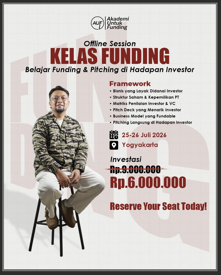 Earlybird - Kelas Offline AUF (Akademi Untuk Funding)