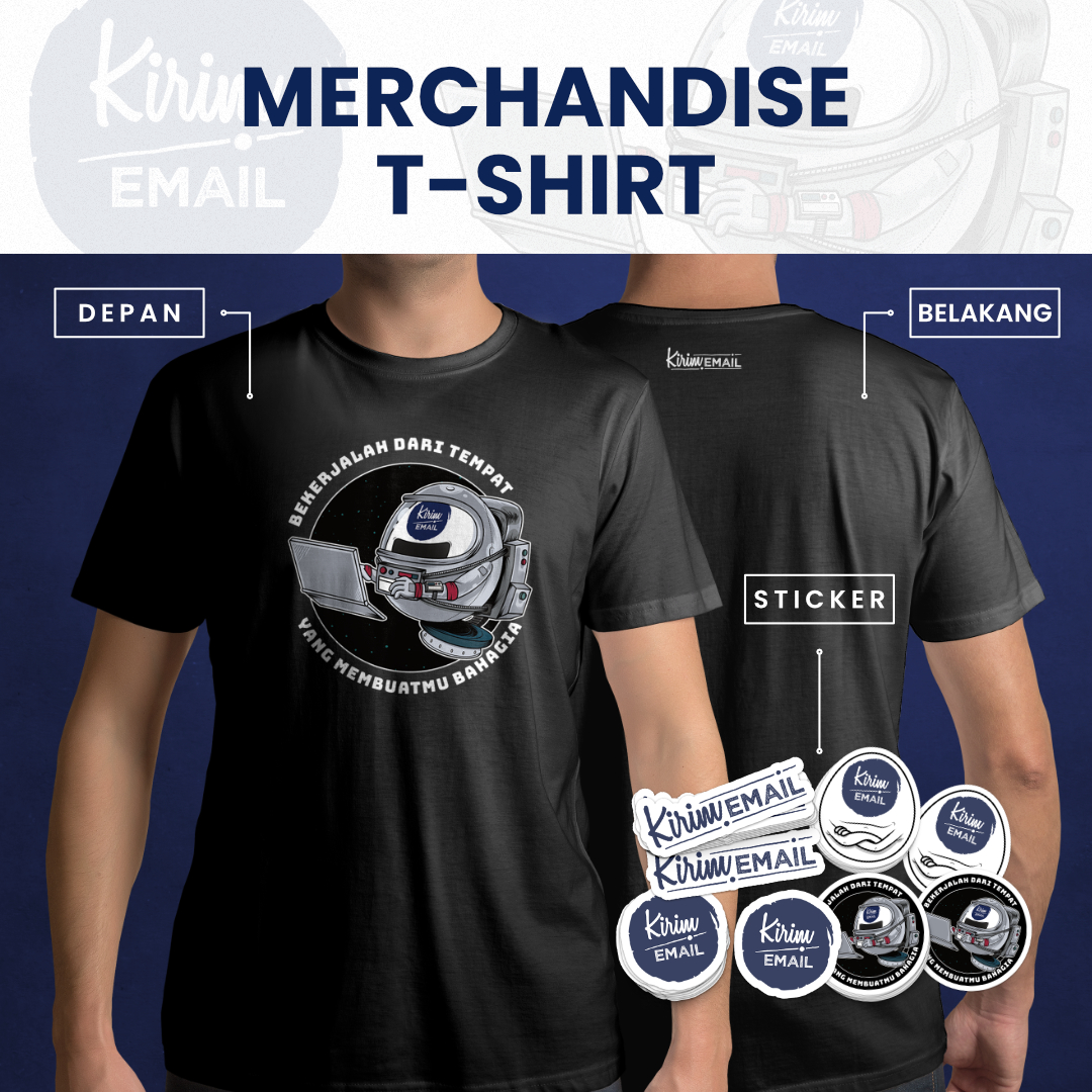 Merchandise KIRIM.EMAIL - KAOS ONLY Uk. 4XL