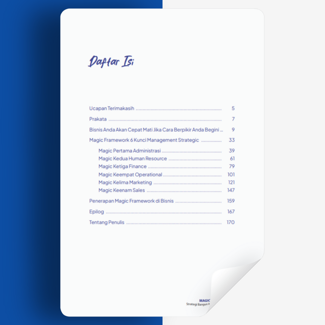 Buku Magic Framework: Strategi Bangun Manajemen Bisnis