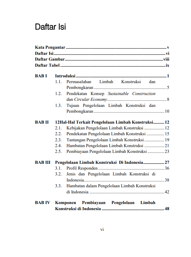 Buku Model Pembiayaan Pengelolaan Limbah Konstruksi di Indonesia