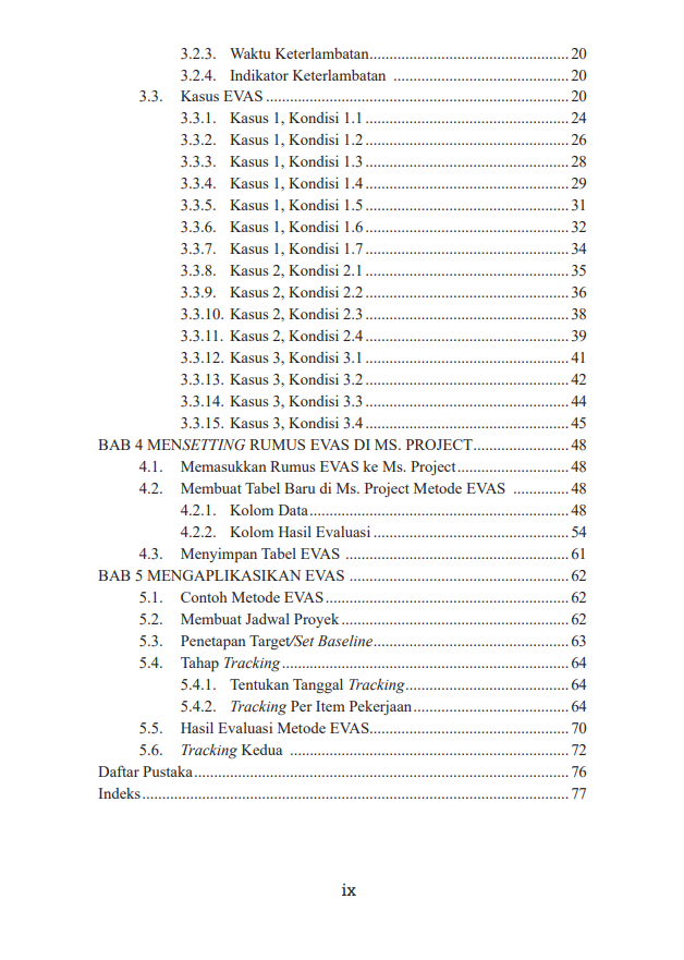 Buku Evaluasi Schedule Pengukuran Indeks Keterlambatan Pelaksanaan Proyek Konstruksi dan Penerapannya dengan Aplikasi Ms. Project