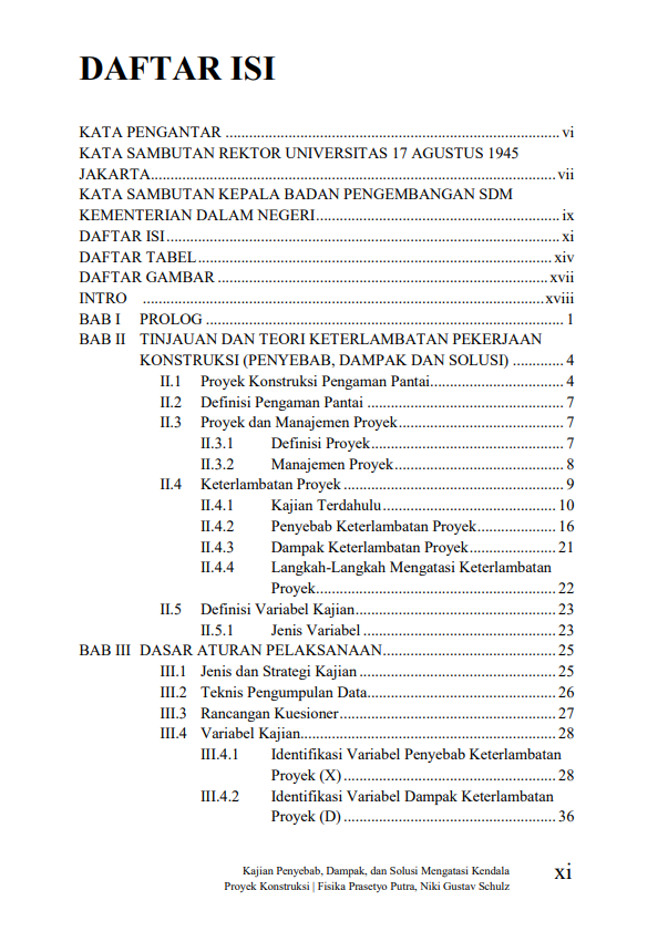 Buku Kajian Penyebab, Dampak, dan Solusi Mengatasi Kendala Proyek Konstruksi
