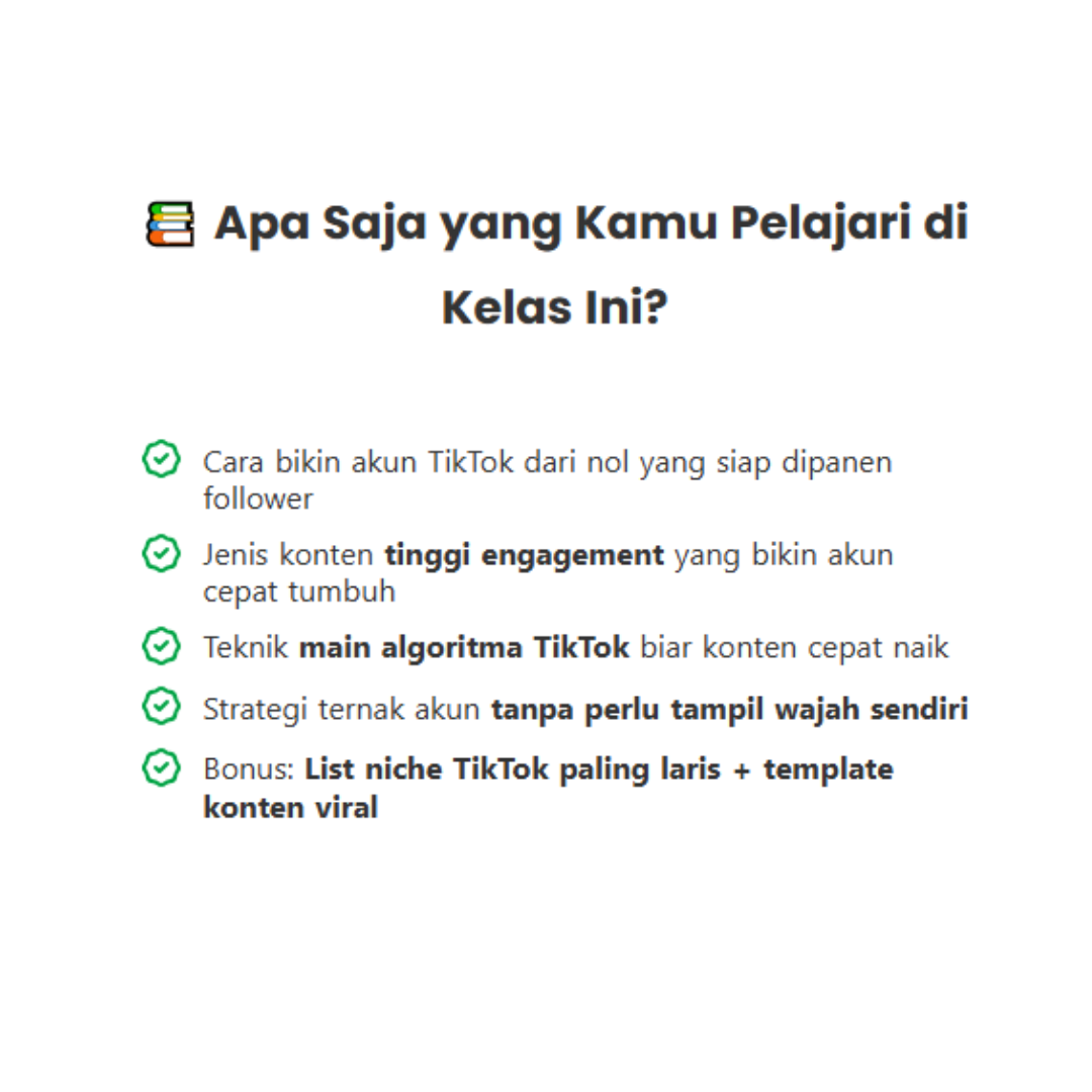 Kelas Ternak Akun Tiktok - Bikin Banyak Akun, Panen Banyak Uang! Ikuti Kelas Online-nya Sekarang juga!