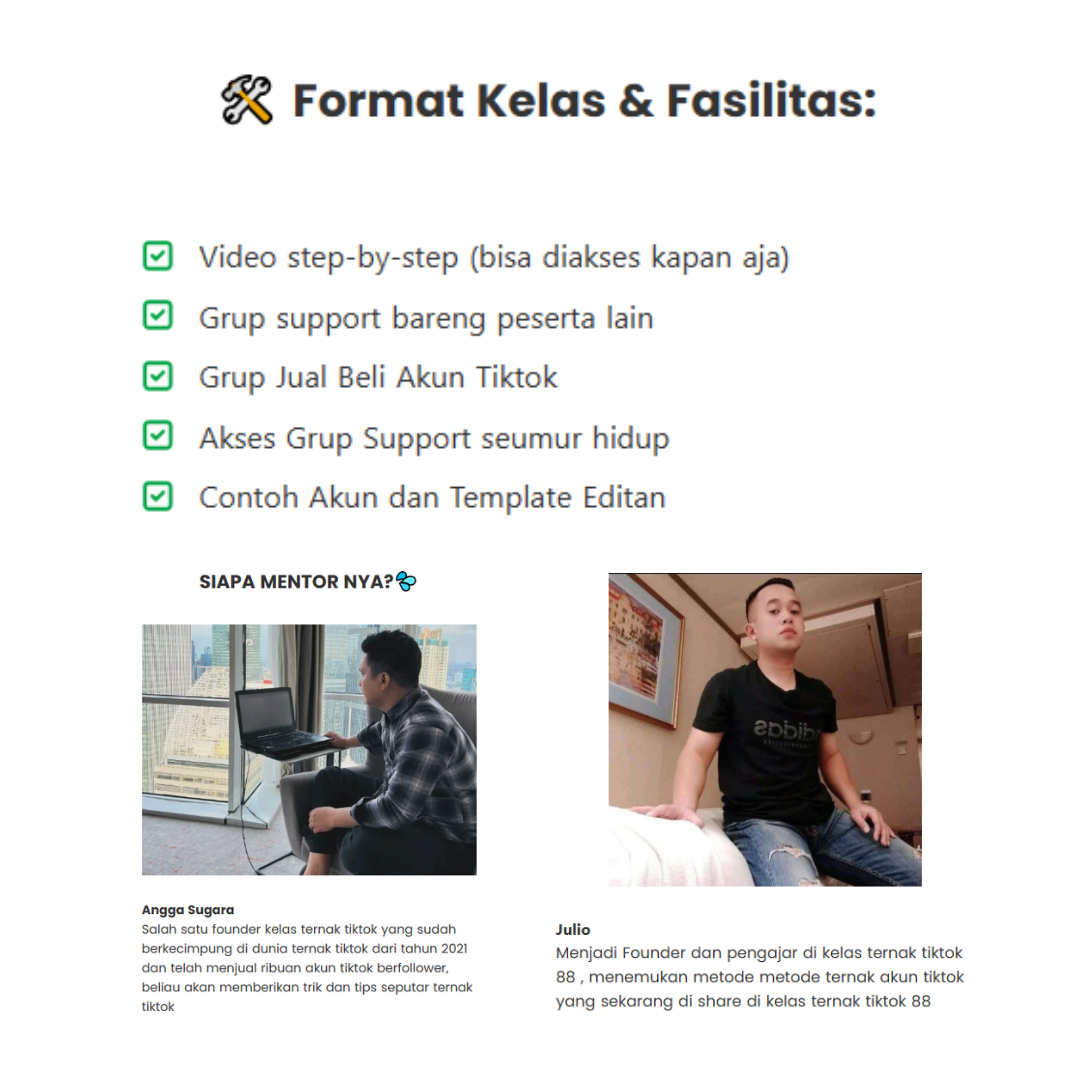 Kelas Ternak Akun Tiktok - Bikin Banyak Akun, Panen Banyak Uang! Ikuti Kelas Online-nya Sekarang juga!