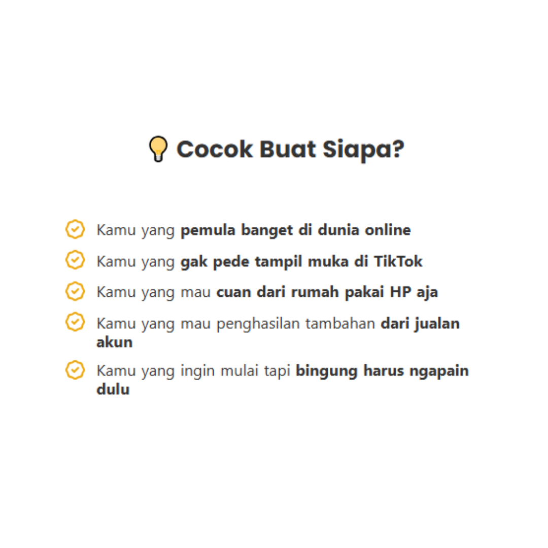 Kelas Ternak Akun Tiktok - Bikin Banyak Akun, Panen Banyak Uang! Ikuti Kelas Online-nya Sekarang juga!