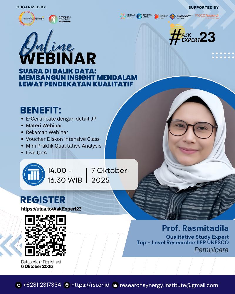 Webinar AskExpert23 : Qualitative: Suara di Balik Data: Membangun Insight Mendalam Lewat Pendekatan Kualitatif