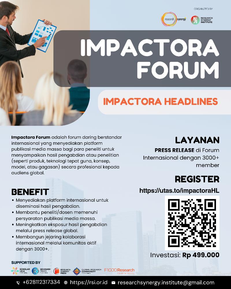 Impactora Headlines: Publikasi Media Massa Penelitian dan Pengabdian di Forum Internasional