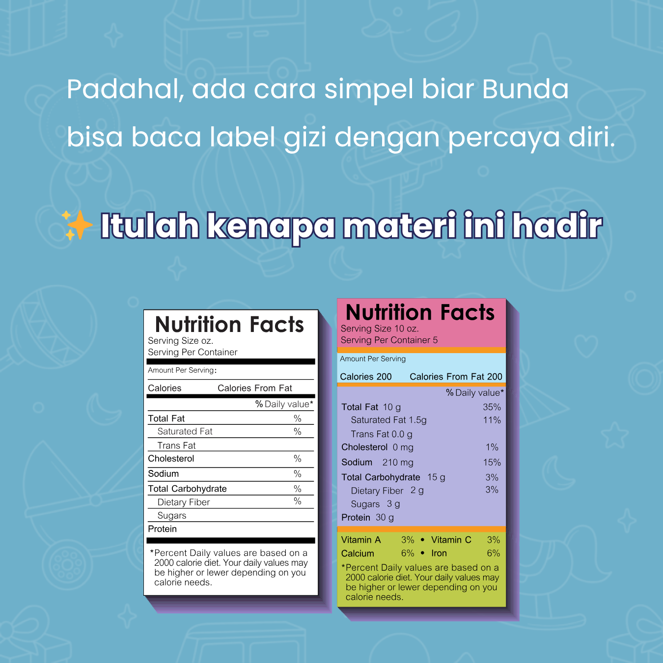 2 Langkah Penting Baca Gizi Makanan Anak