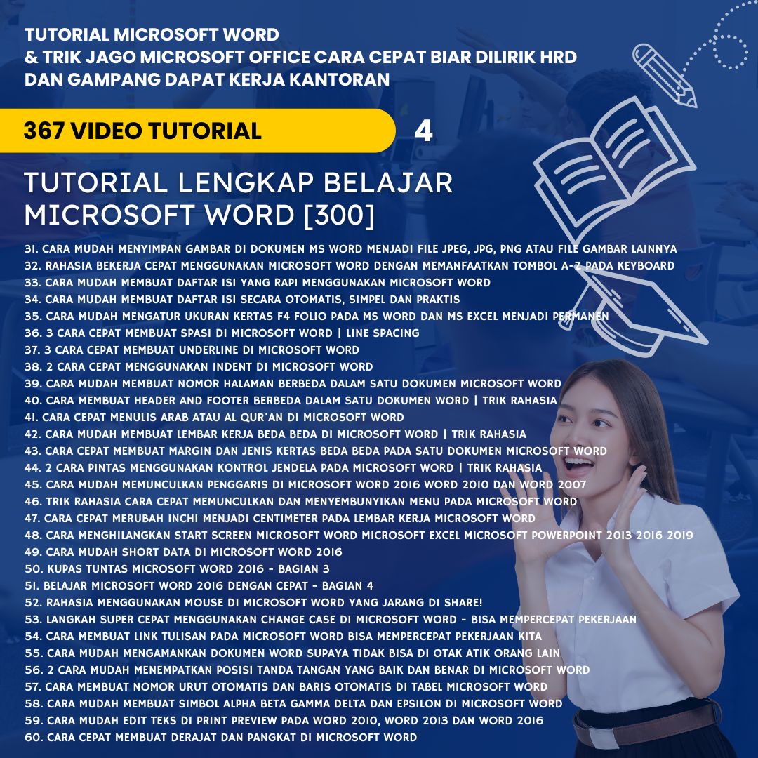 Tutorial Microsoft Word Trik Jago Microsoft Office: Cara Cepat Biar Dilirik HRD dan Gampang Dapat Kerja Kantoran