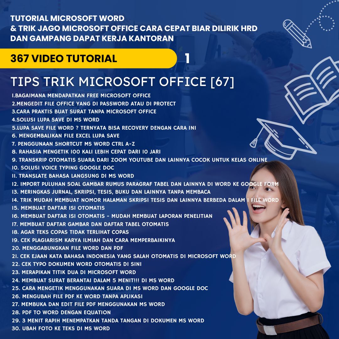 Tutorial Microsoft Word Trik Jago Microsoft Office: Cara Cepat Biar Dilirik HRD dan Gampang Dapat Kerja Kantoran