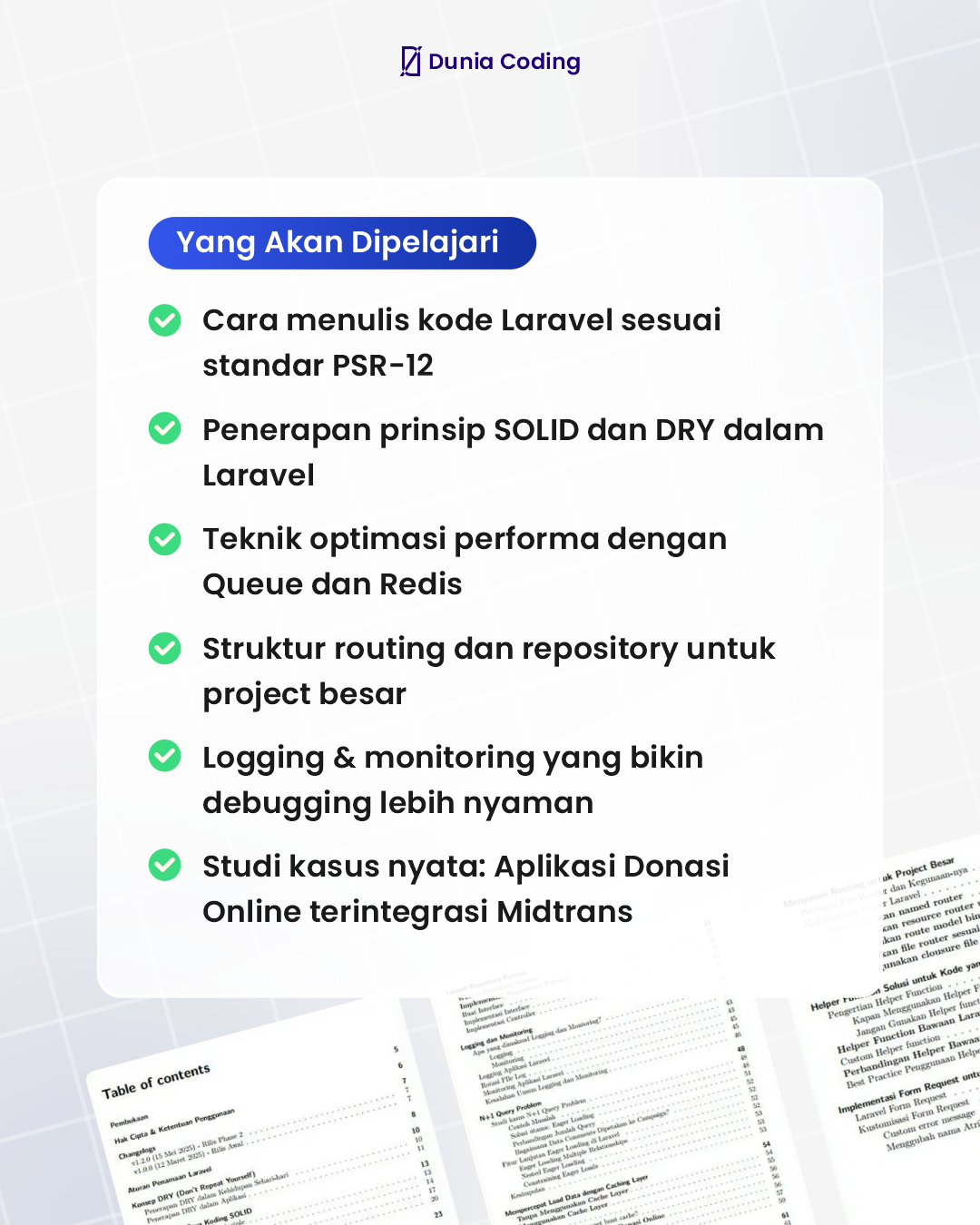 Belajar Membuat Aplikasi Laravel Sesuai Standart Best Practice
