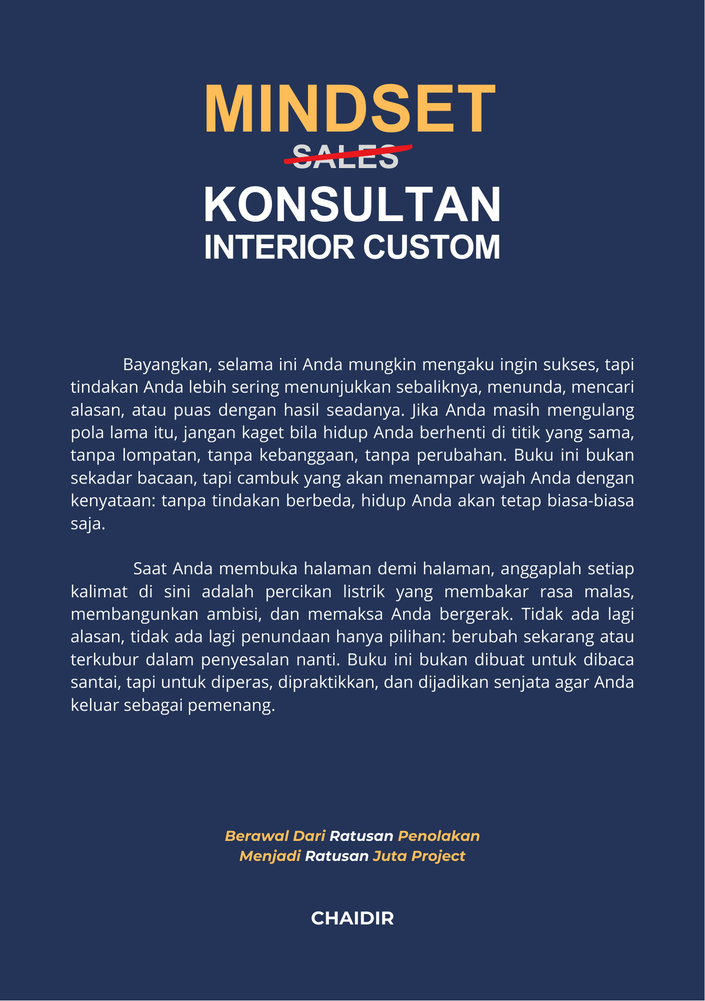 BUKU - Mindset Konsultan Interior Custom
