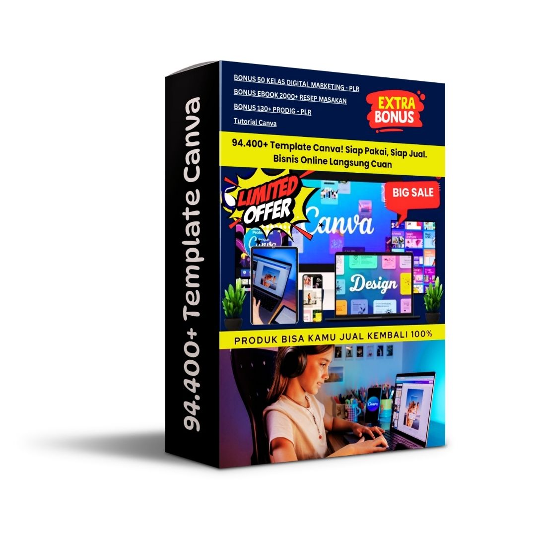 94.400+ Paket Lengkap Template Canva Desain Konten Gratis Bonus Ebook dan Kelas Marketing