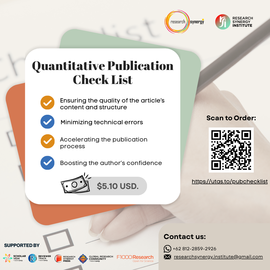 Quantitative Publication Check List