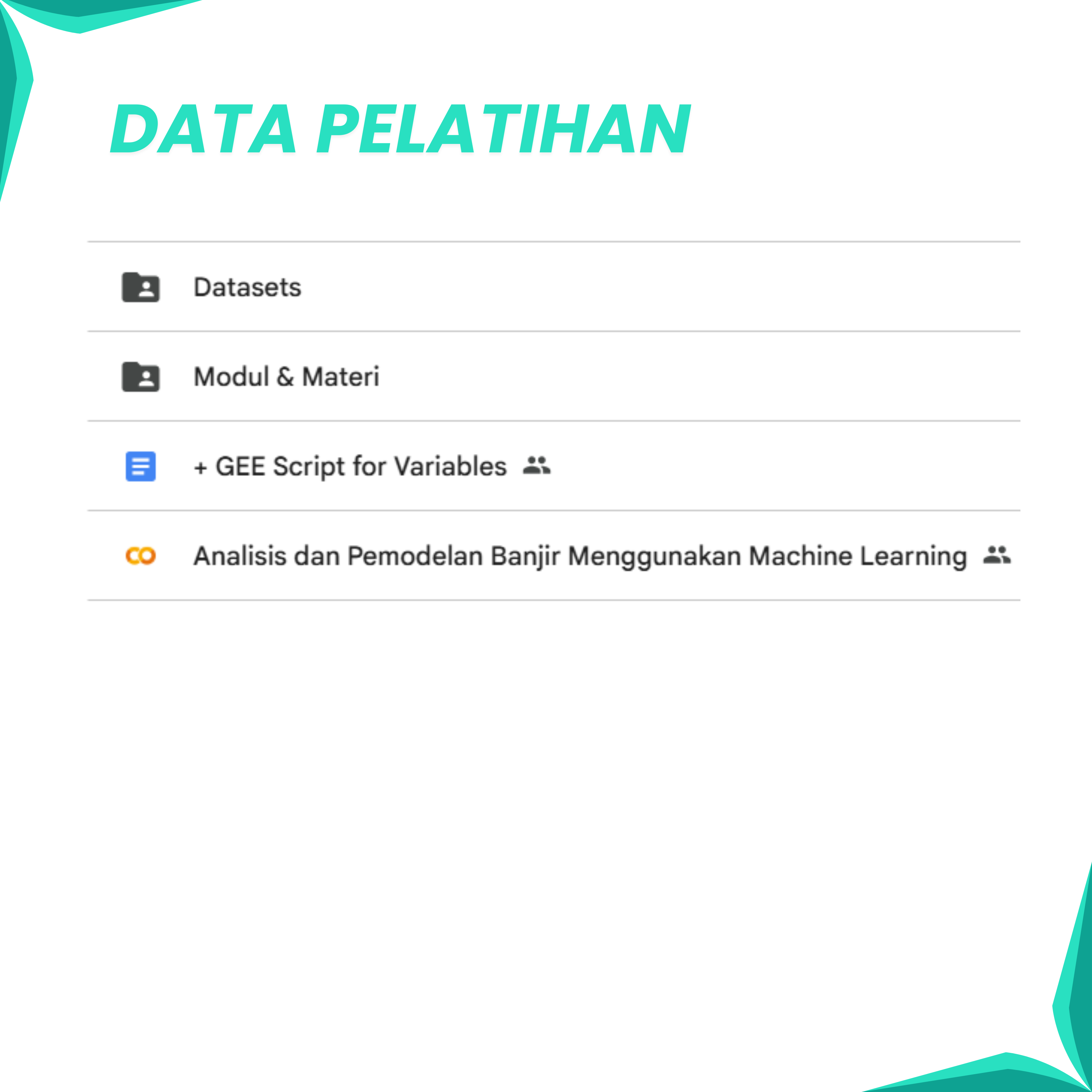 [DIGITAL PRODUCT] Pemodalan Spasial Risiko Banjir Dengan Machine Learning