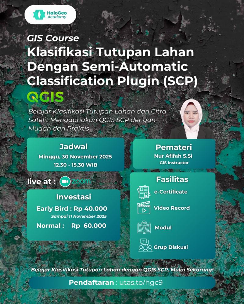[Normal] Klasifikasi Tutupan Lahan Dengan Semi-Automatic Classification Plugin (SCP) di QGIS