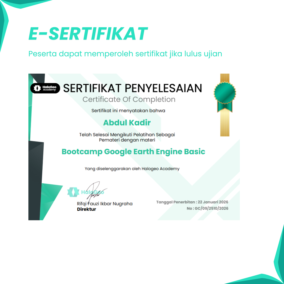 [DIGITAL PRODUCT] Bootcamp Google Earth Engine Basic 