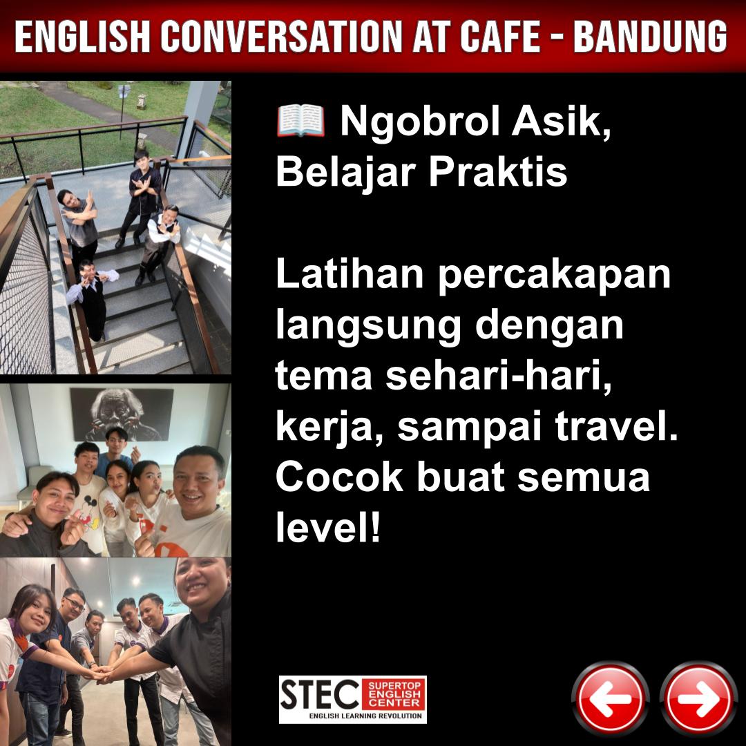 ENGLISH AT CAFE IN BANDUNG CITY  (Belajar bahasa Inggris di Cafe di Kota Bandung) <<<