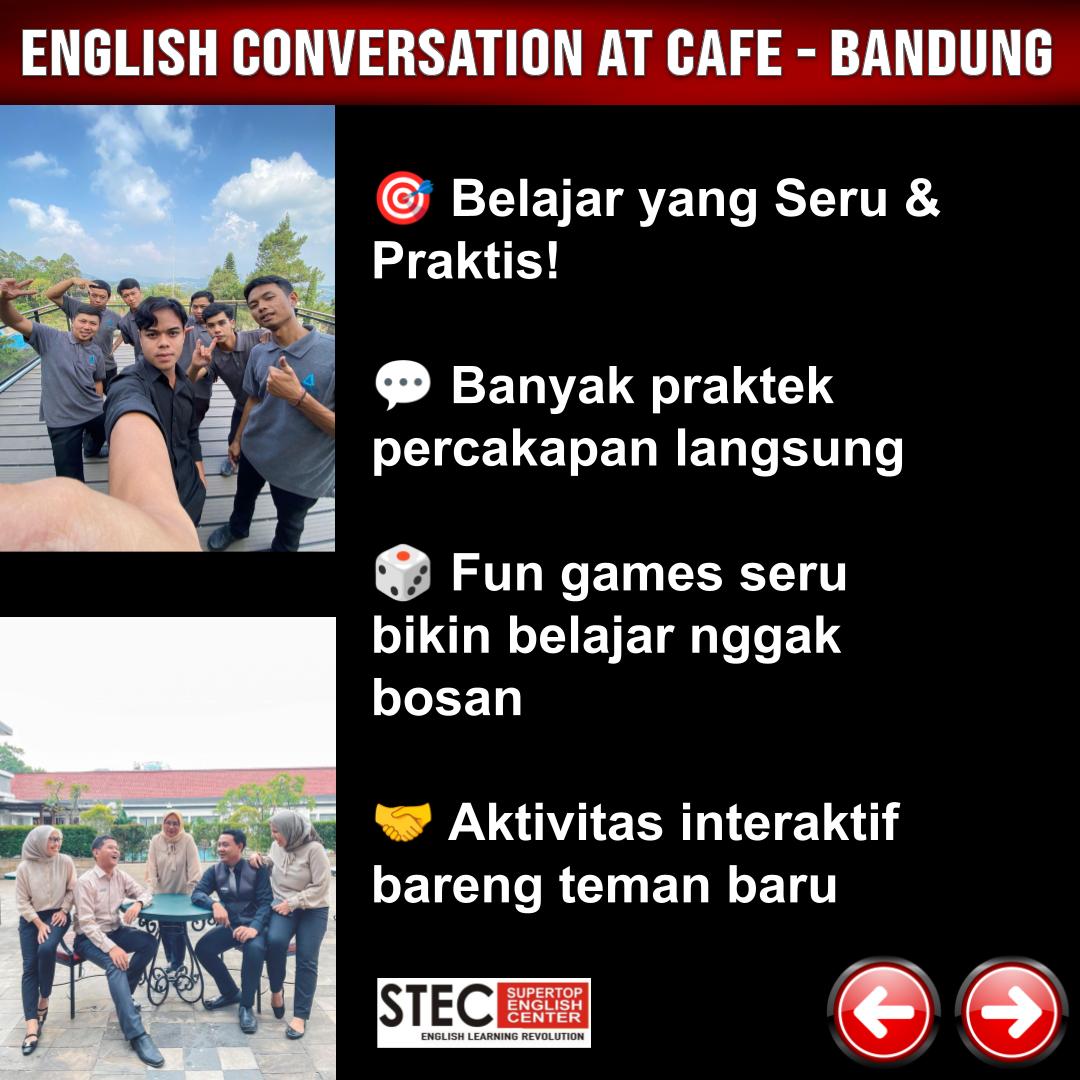 ENGLISH AT CAFE IN BANDUNG CITY  (Belajar bahasa Inggris di Cafe di Kota Bandung) <<<