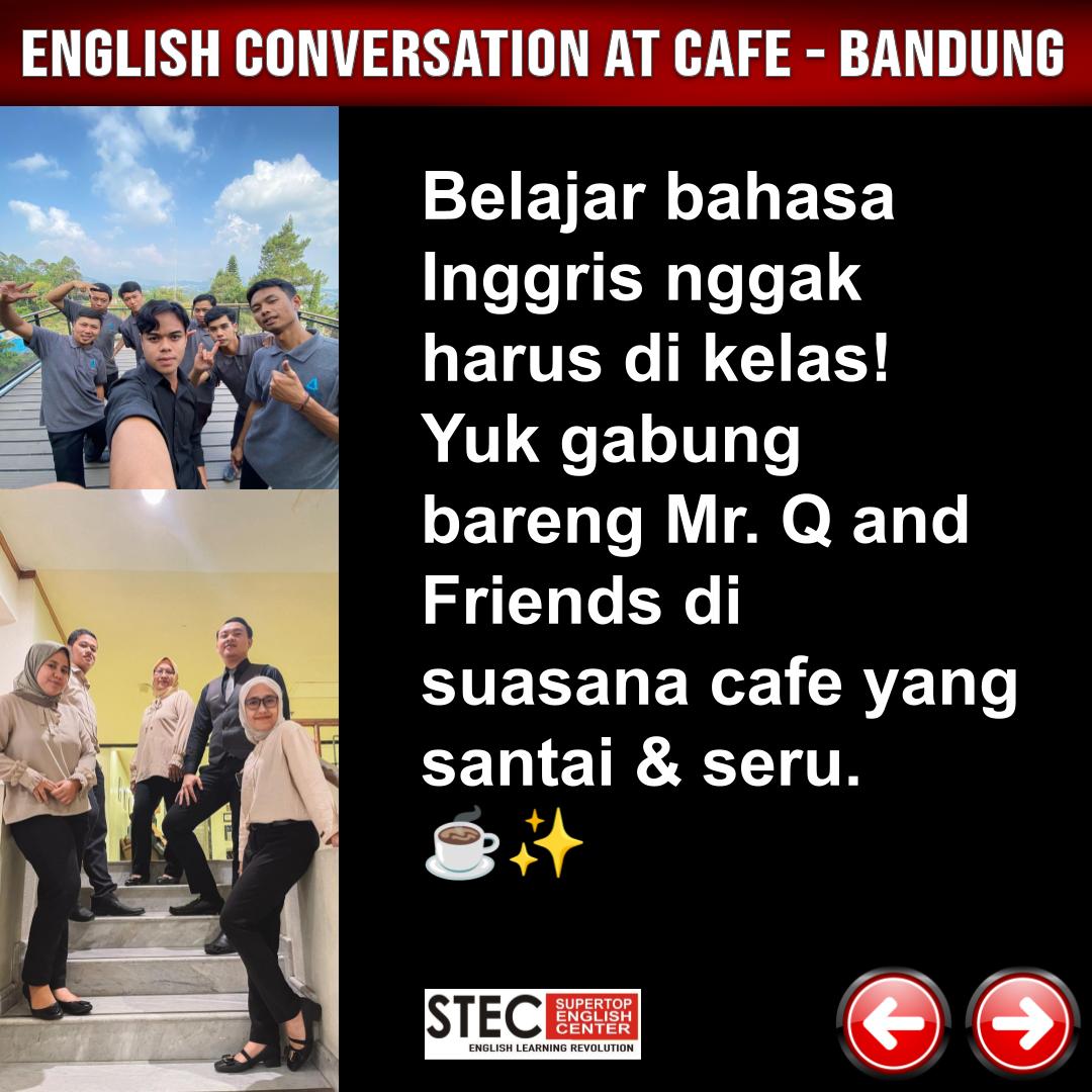 ENGLISH AT CAFE IN BANDUNG CITY  (Belajar bahasa Inggris di Cafe di Kota Bandung) <<<