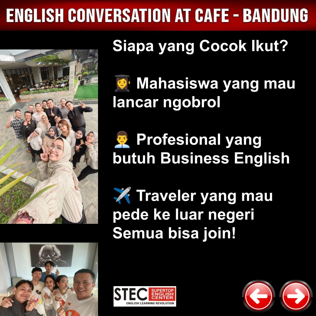 ENGLISH AT CAFE IN BANDUNG CITY  (Belajar bahasa Inggris di Cafe di Kota Bandung) <<<