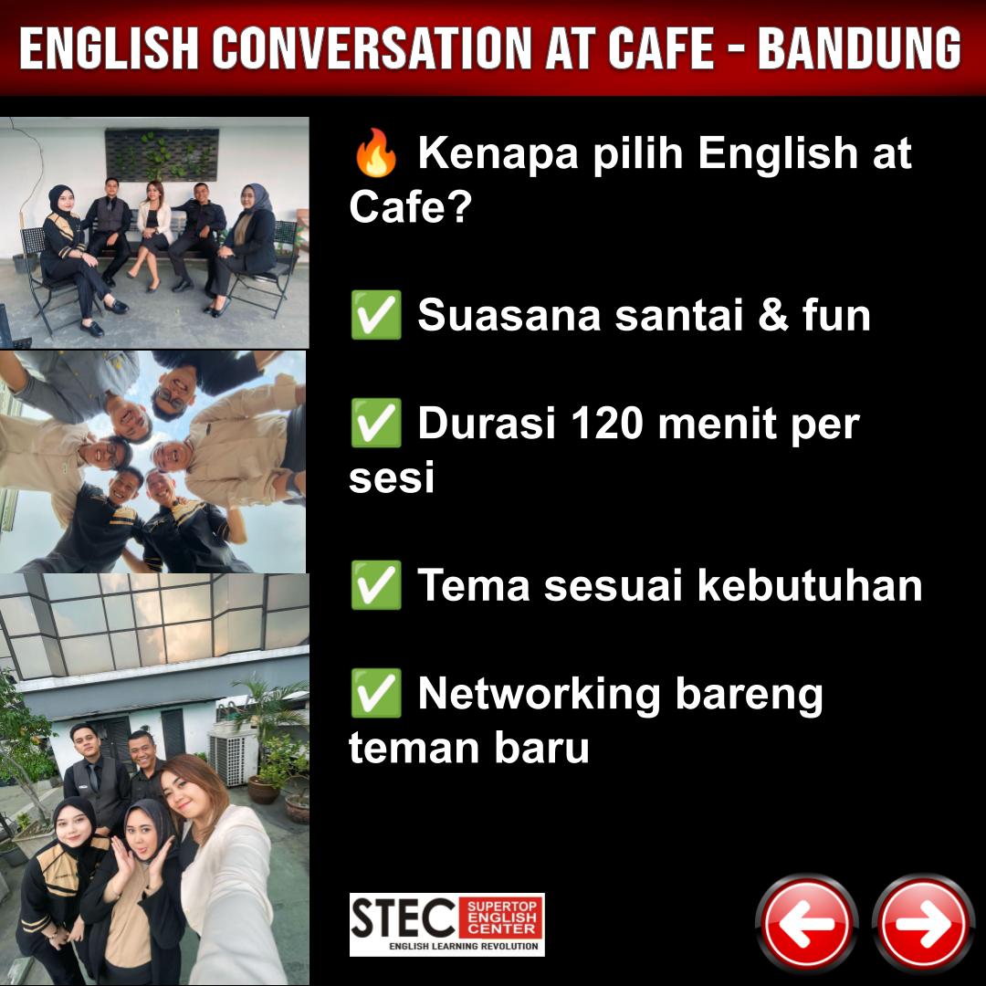 ENGLISH AT CAFE IN BANDUNG CITY  (Belajar bahasa Inggris di Cafe di Kota Bandung) <<<