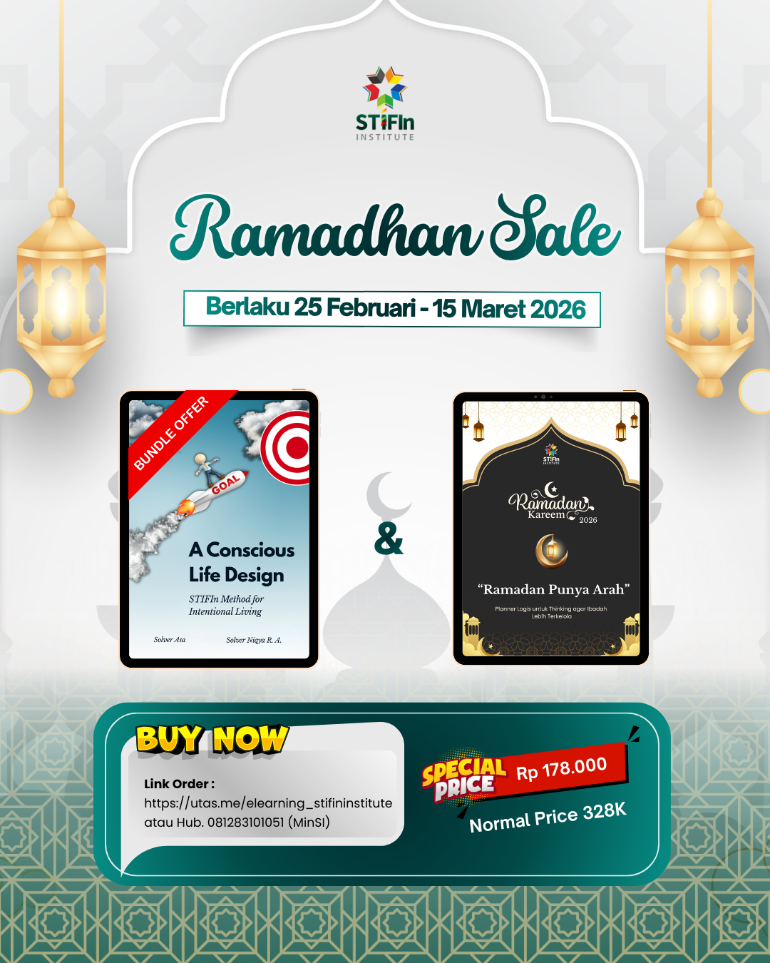 Bundling Ebook A Conscious Life Design STIFIn Method for Intentional Living & Ramadhan Punya Arah – Worksheet Planner Ibadah Konsisten untuk Thinking