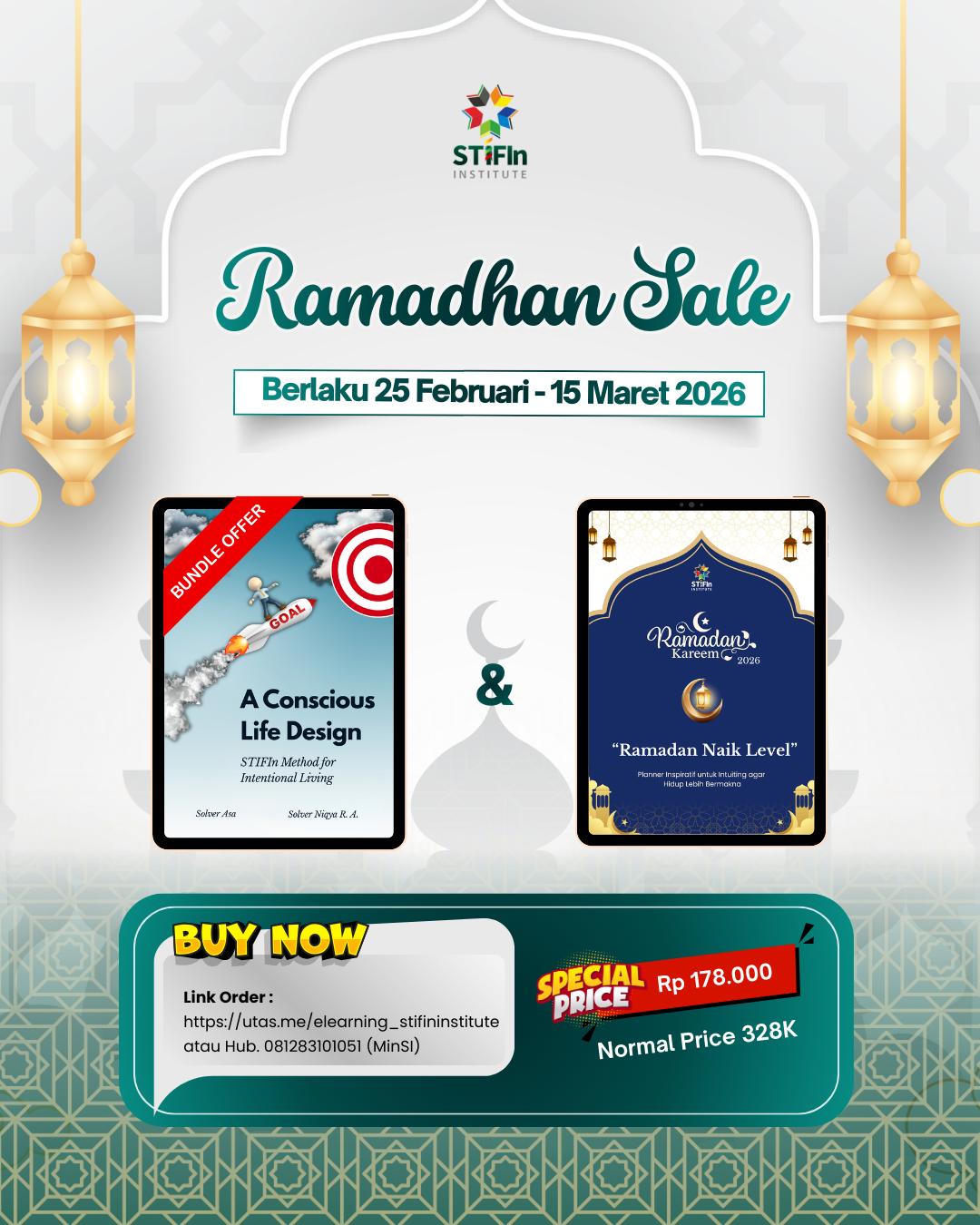Bundling Ebook A Conscious Life Design STIFIn Method for Intentional Living & Ramadhan Naik Level – Worksheet Planner Ibadah Bermakna untuk Intuiting