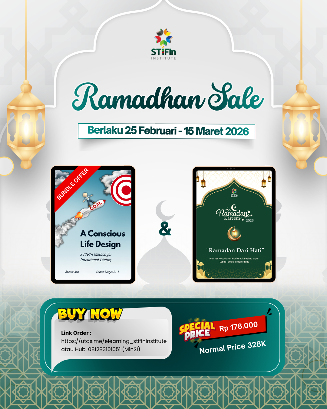Bundling Ebook A Conscious Life Design STIFIn Method for Intentional Living & Ramadhan Dari Hati – Worksheet Planner Ibadah Ikhlas untuk Feeling