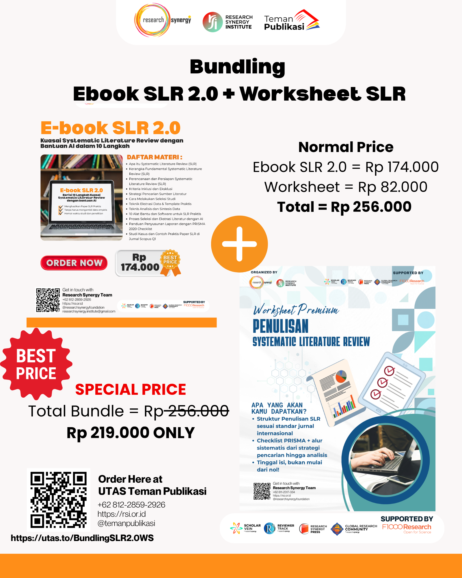 Bundling SLR 2.0 + Worksheet Premium SLR – Solusi Lengkap Kuasai Systematic Literature Review dengan AI