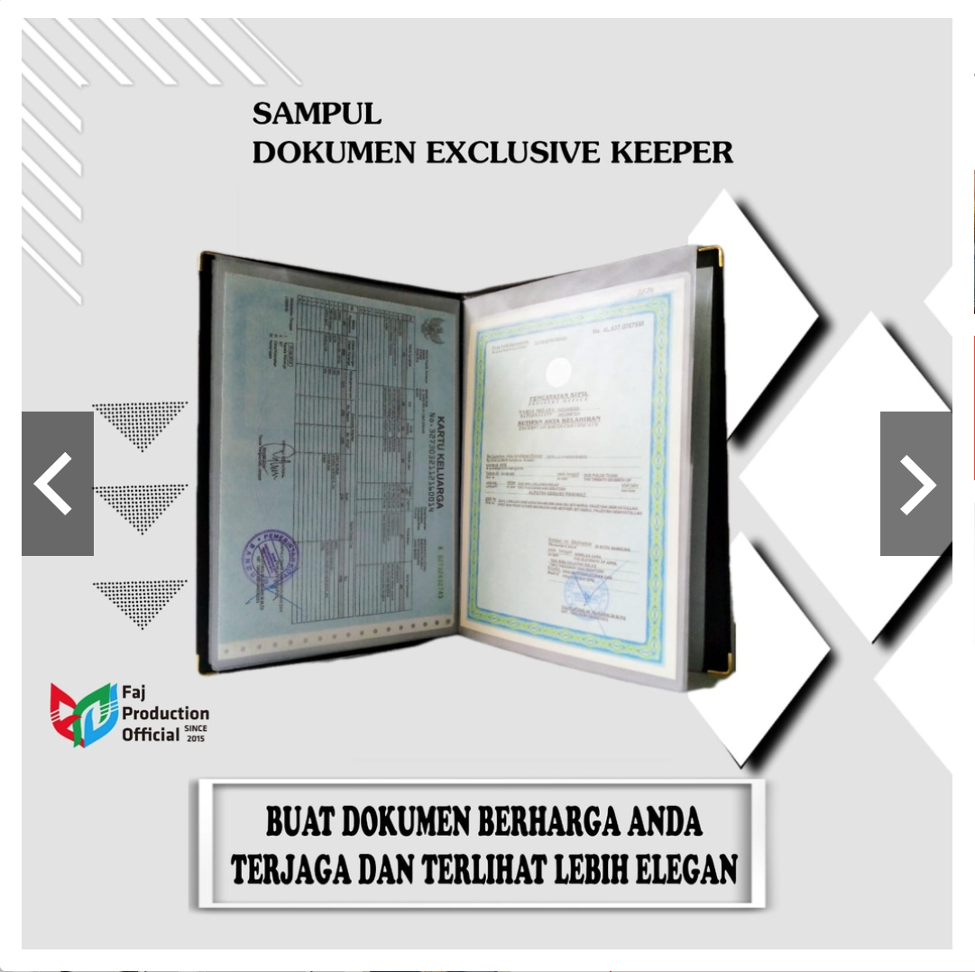 Map organizer dokumen F4 anti air dokumen keeper 10 Pocket