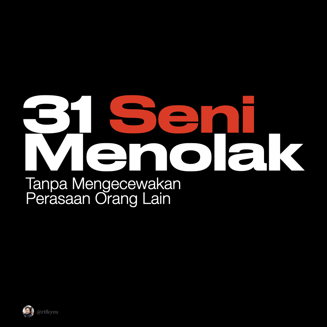 Ebook 31 Seni Menolak Tanpa Mengecewakan Orang Lain