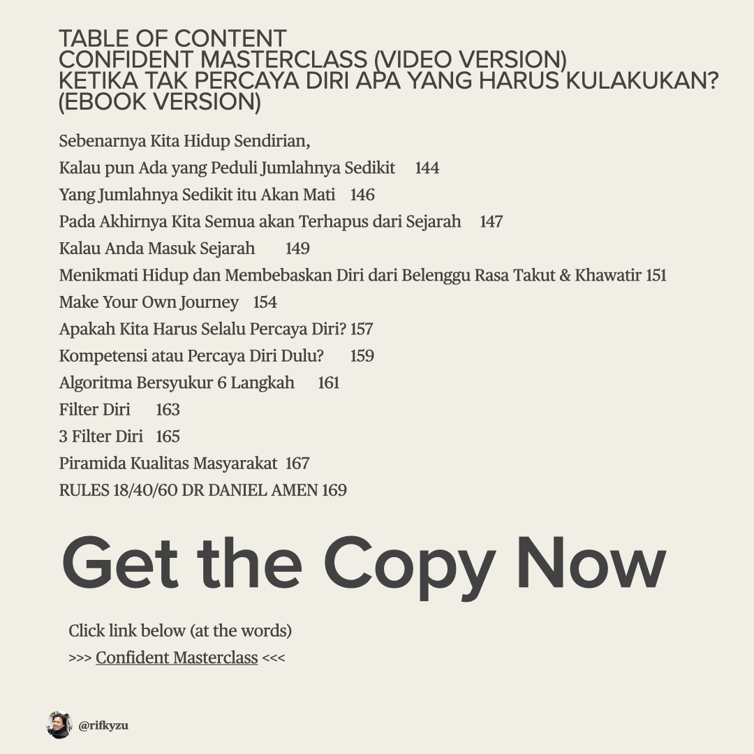 Membangun Kepercayaan Diri dan Harga Diri yang Asli & Mapan - Confident Masterclass (100+ Video Kursus Online)