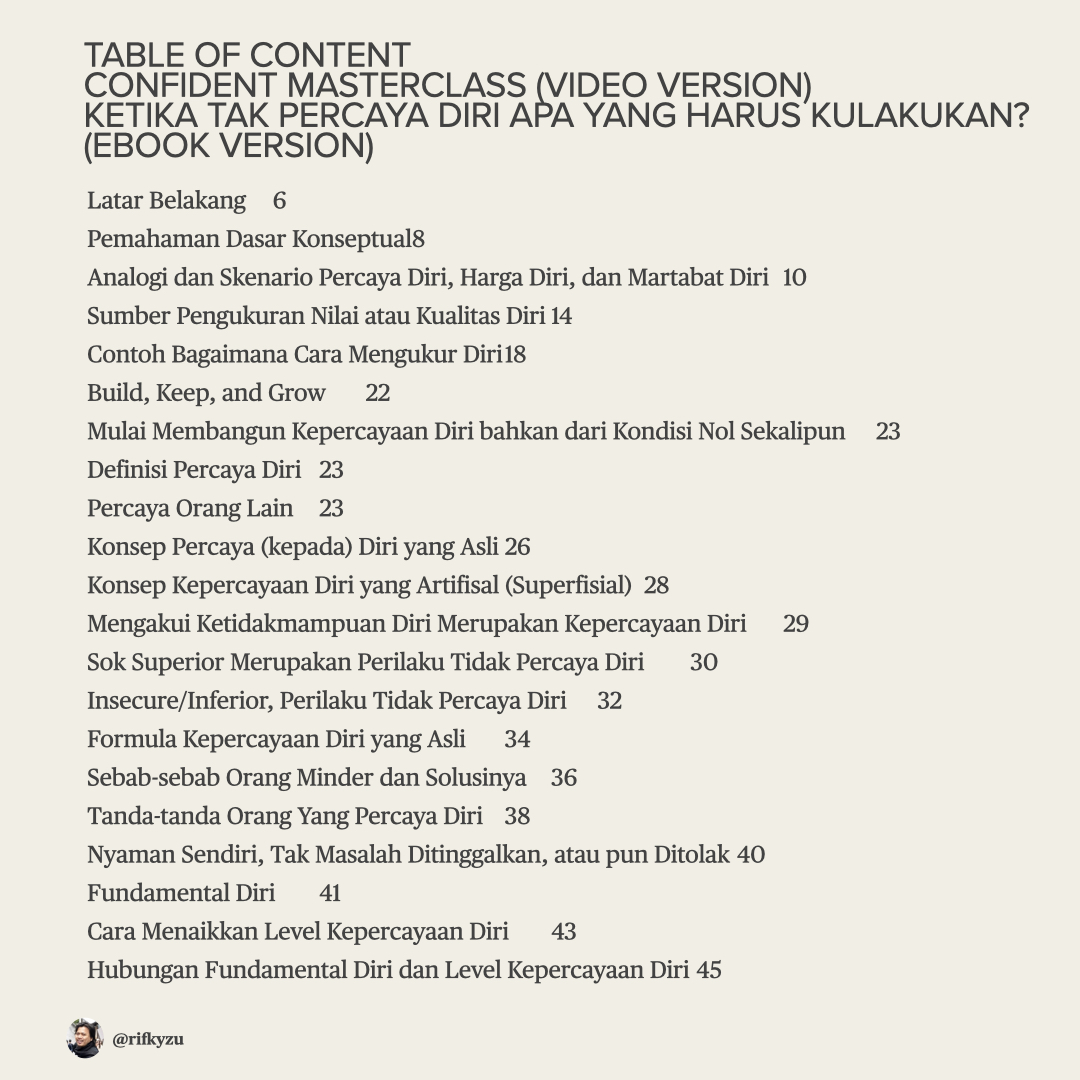 Membangun Kepercayaan Diri dan Harga Diri yang Asli & Mapan - Confident Masterclass (100+ Video Kursus Online)