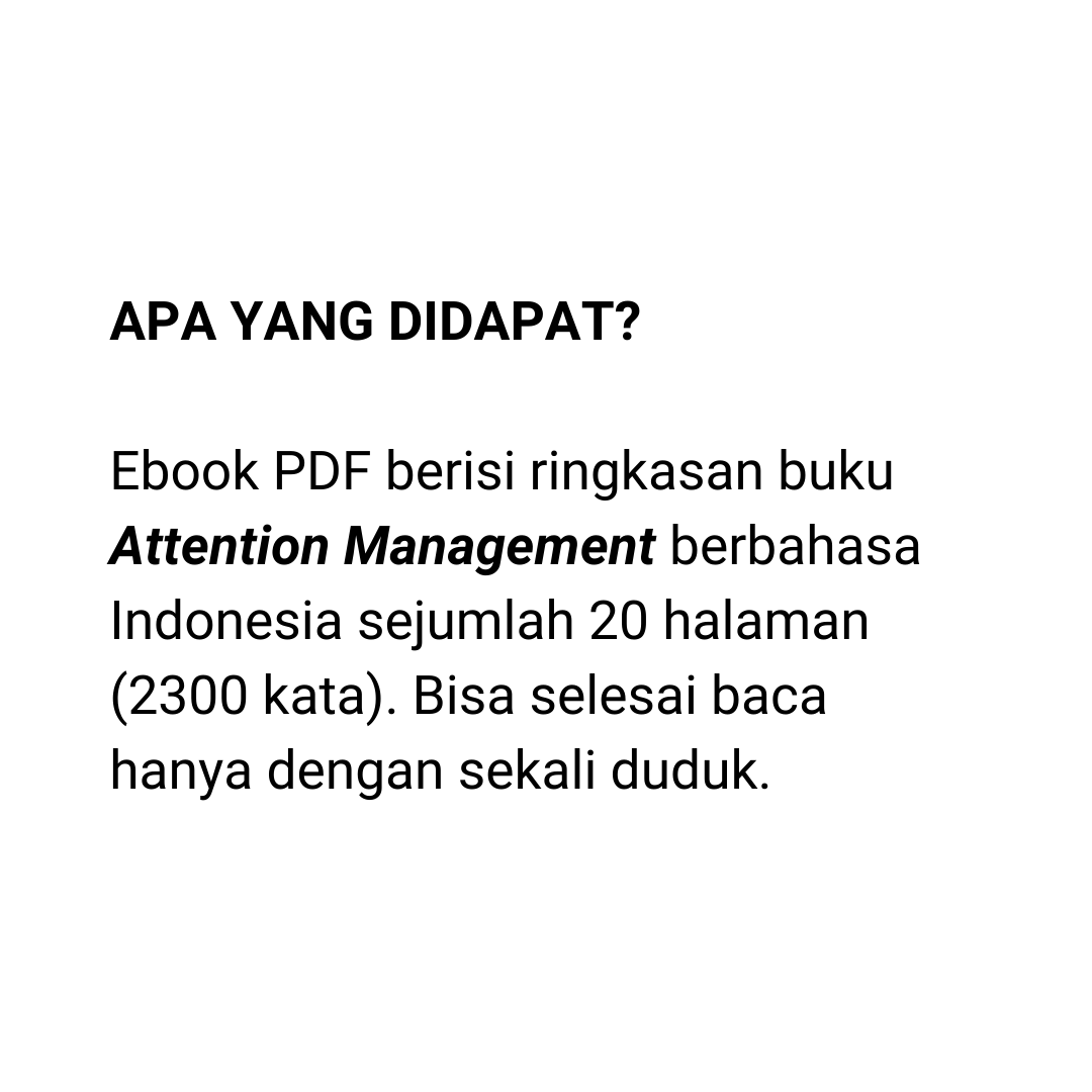 Ringkasan Buku Attention Management (PDF)