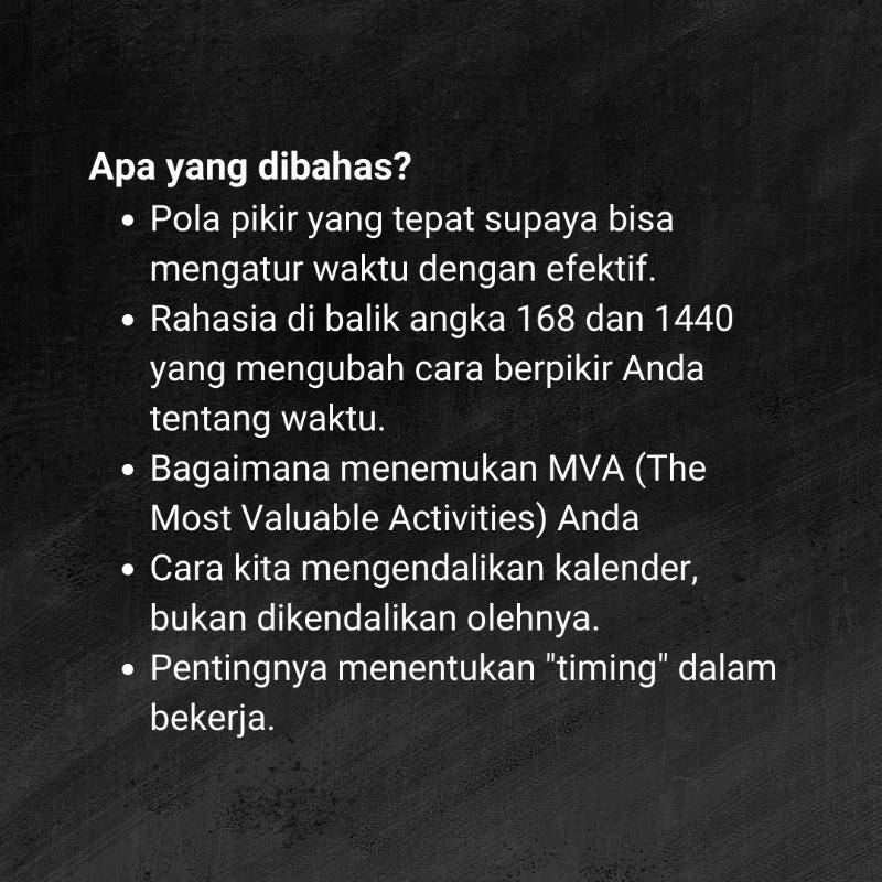 Kelas Online Time-Management Mastery 