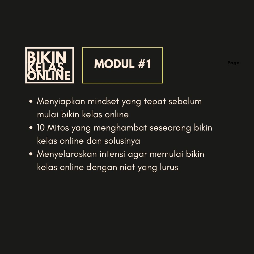 [WAITING LIST] BIKIN KELAS ONLINE