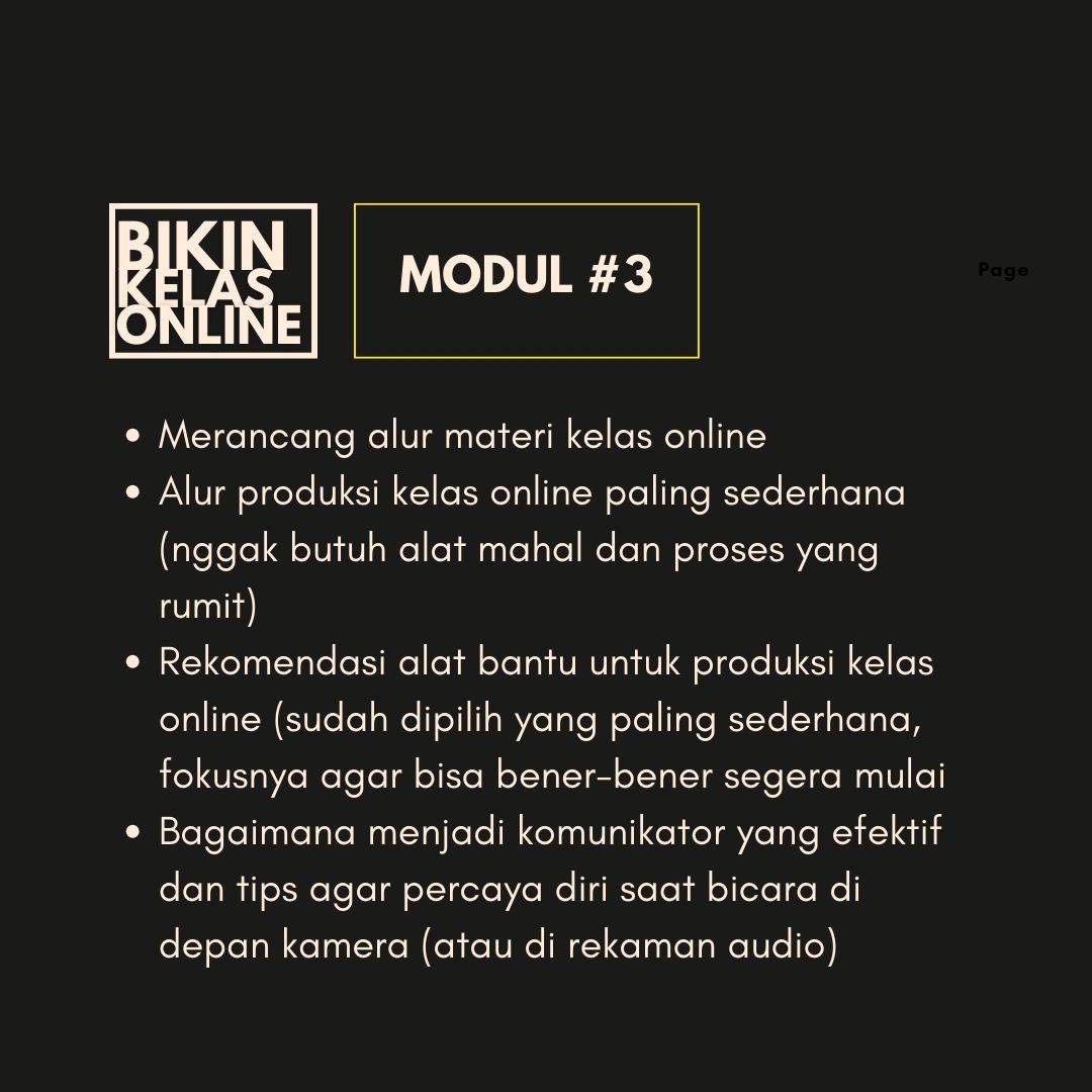 [WAITING LIST] BIKIN KELAS ONLINE