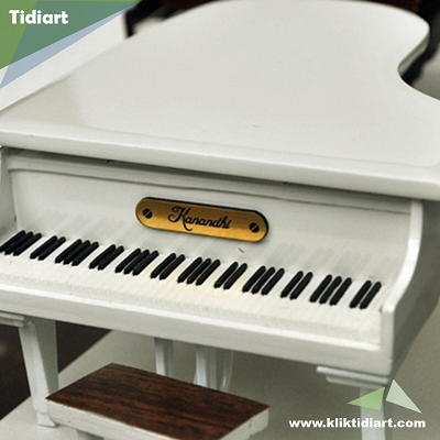 Miniatur Grand Piano – Eksklusif Plat Gold