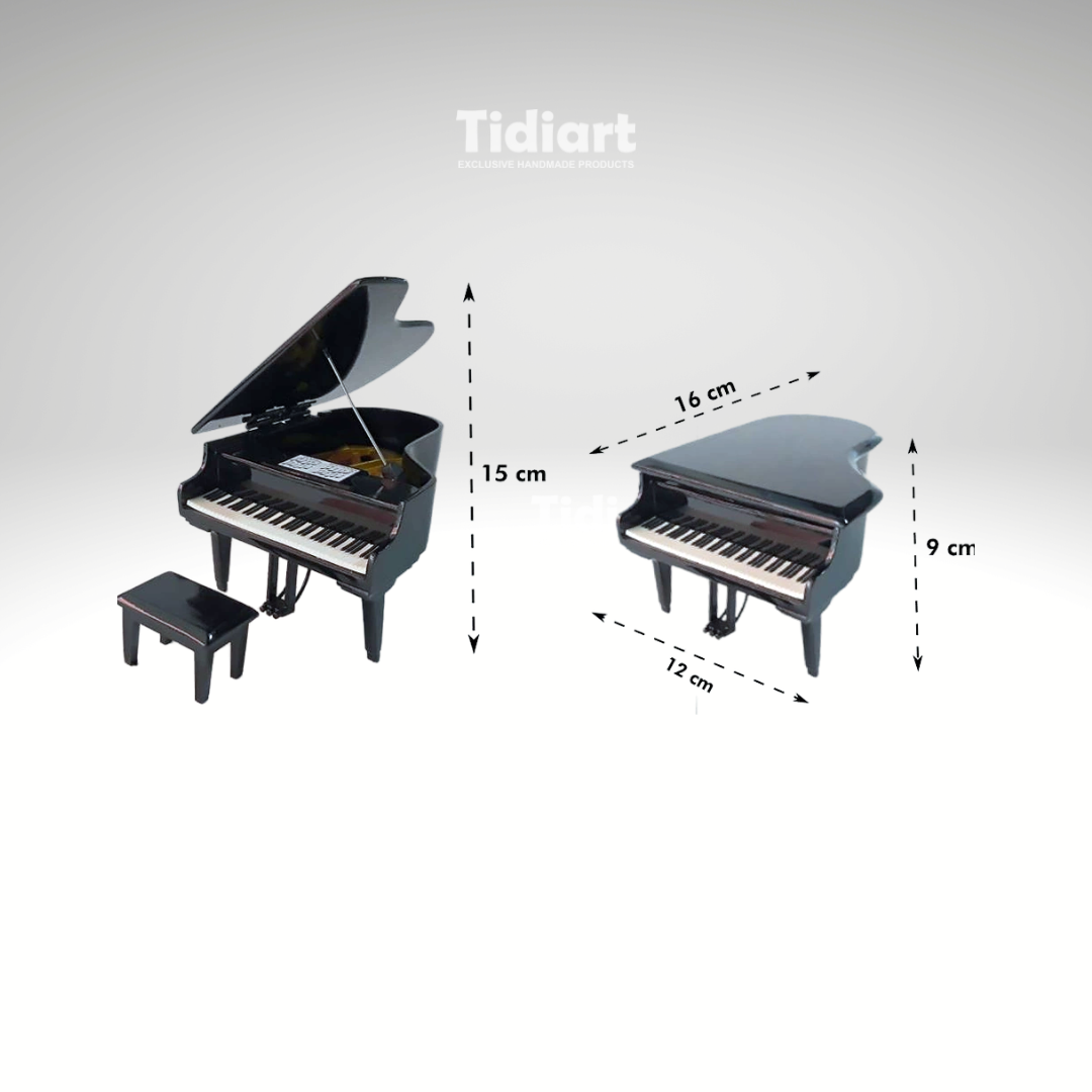 Miniatur Grand Piano – Eksklusif Plat Gold