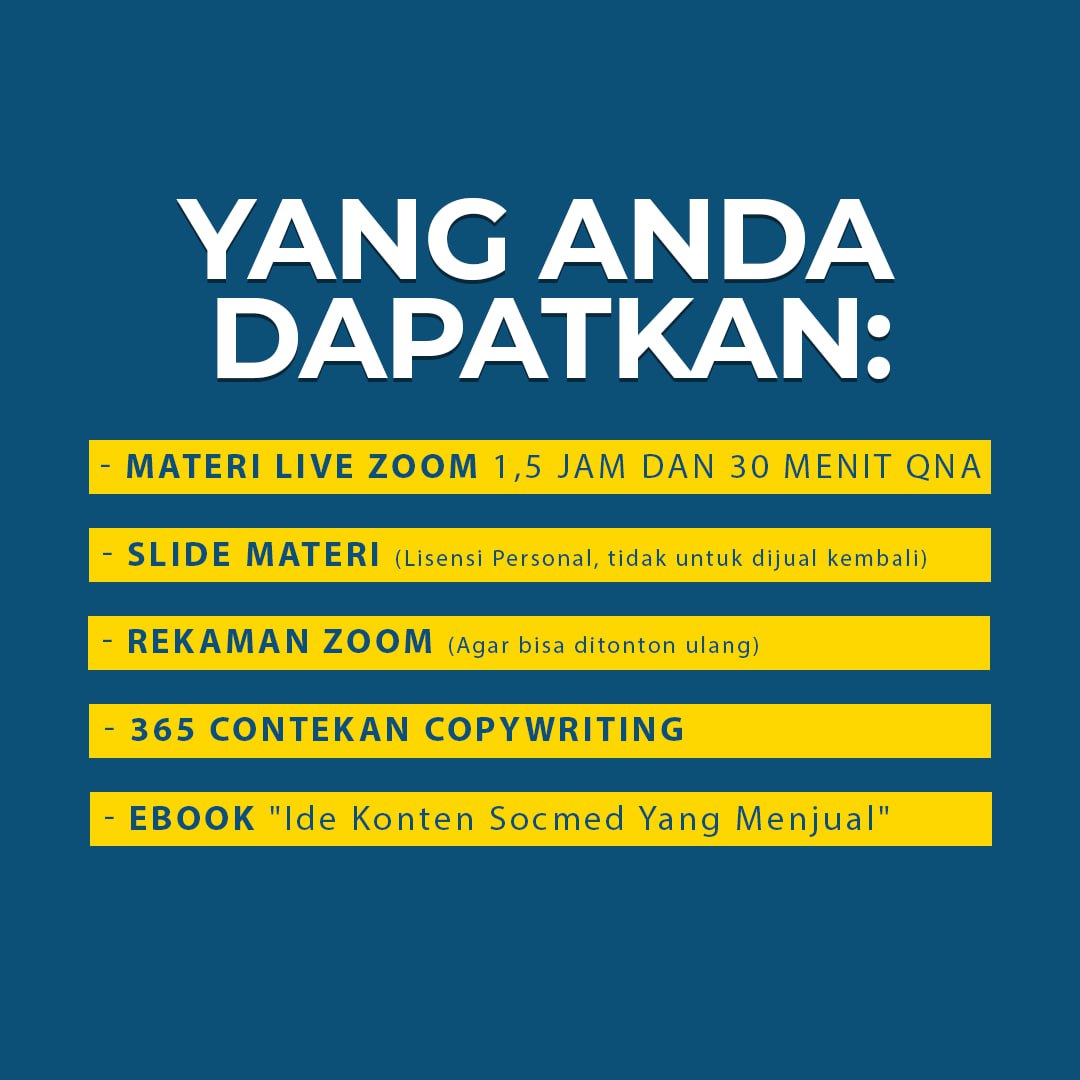 Webinar Zoom Express Copywriting (Batch #2)