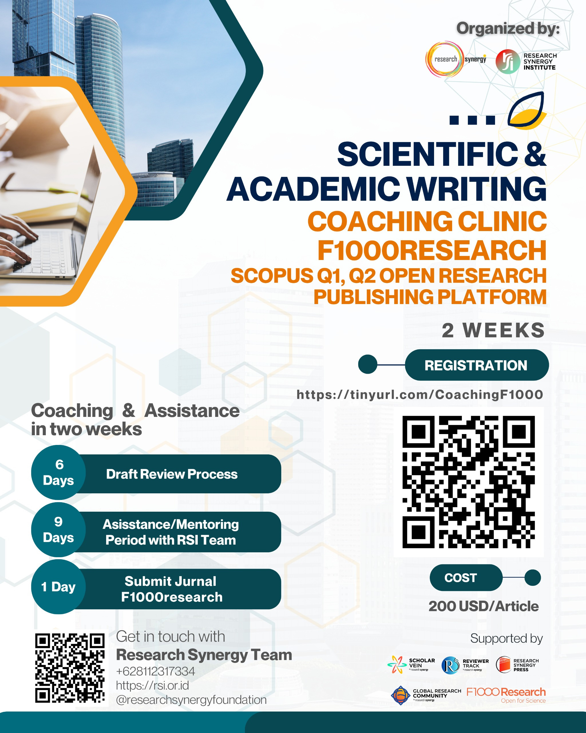 Coaching Clinic F1000research SCOPUS Q1, Q2 Open Research Publishing Platform