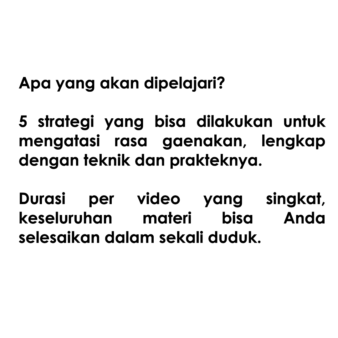 Strategi Anti Gaenakan