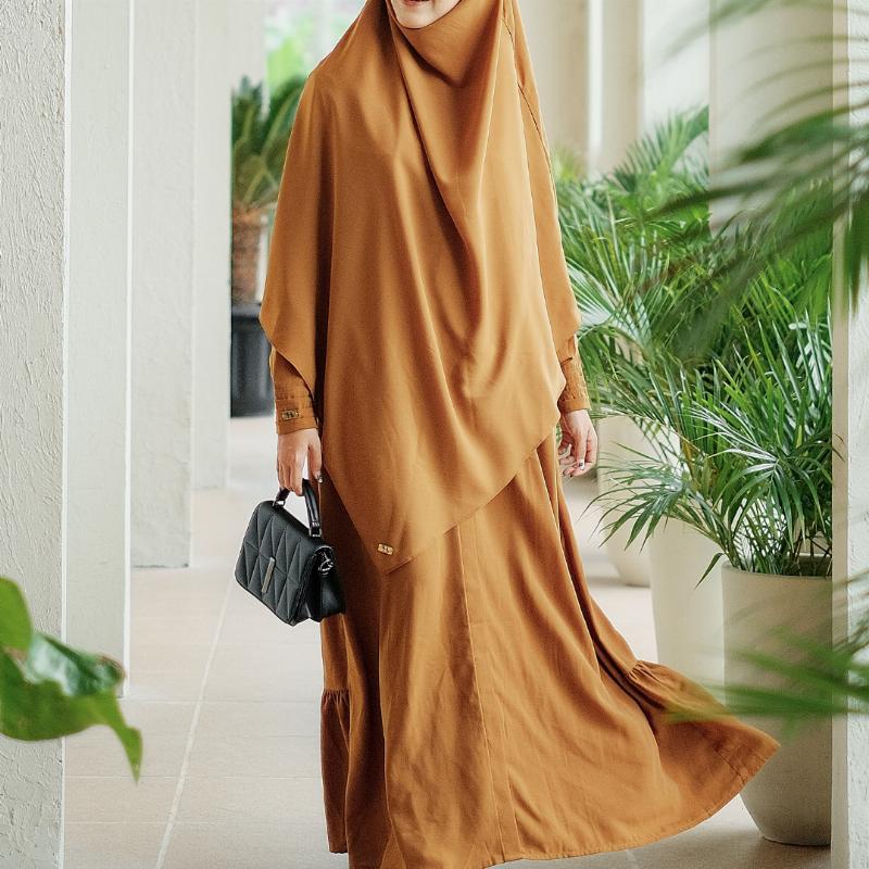 Gamis Basic Soft Hazelnut